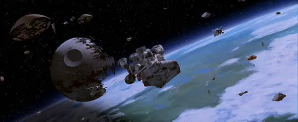 La Corvette Corellienne Masanya pendant la Bataille d'Endor. 