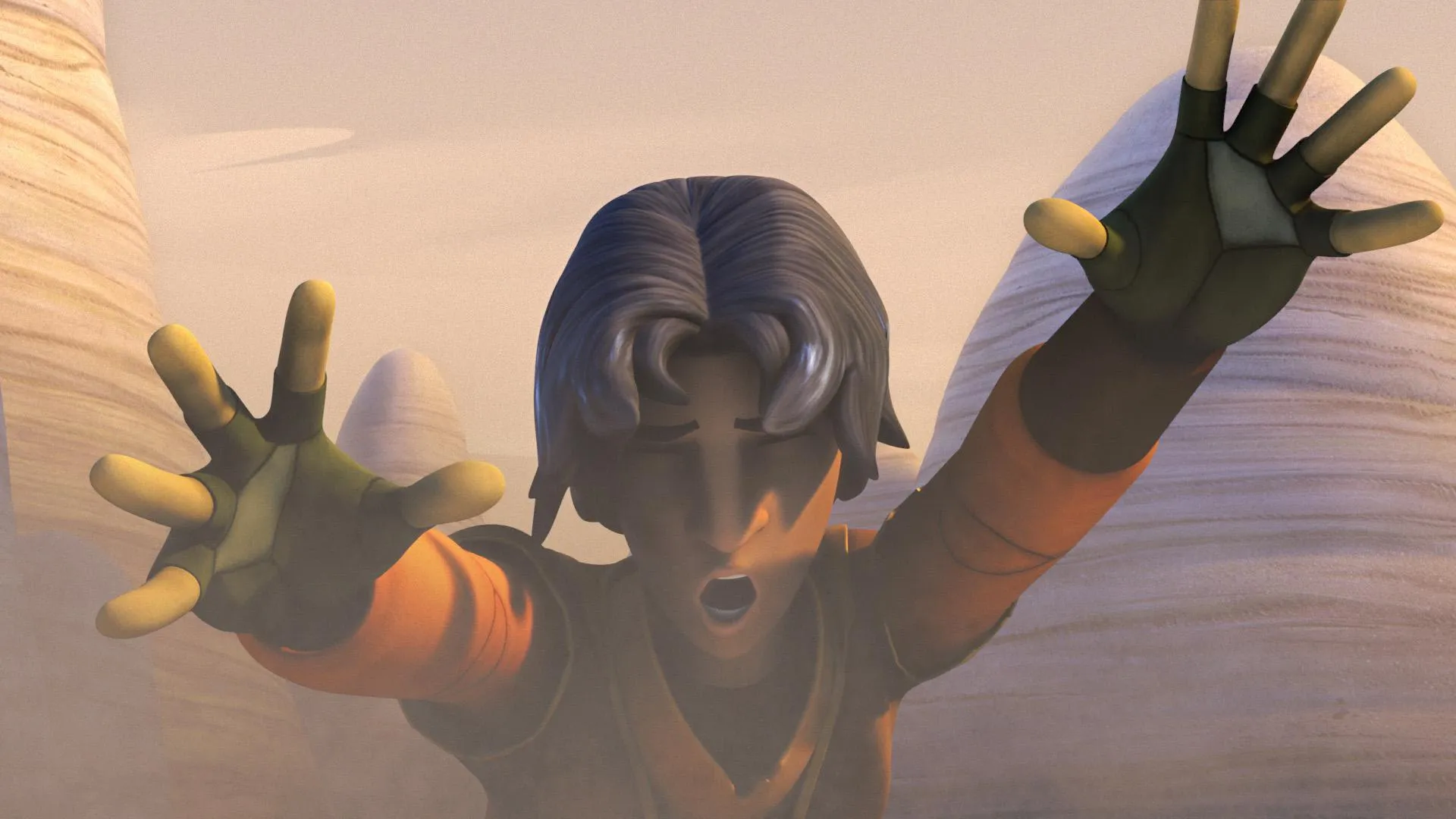 Ezra sauve Zeb en utilisant la Force