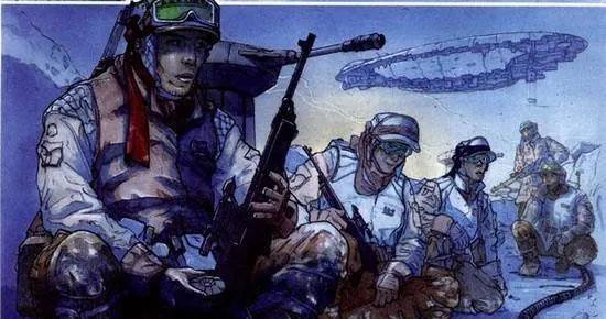 Les hommes de la 4ème Escouade du 4ème Régiment des SpecForces lors de la Bataille de Hoth.