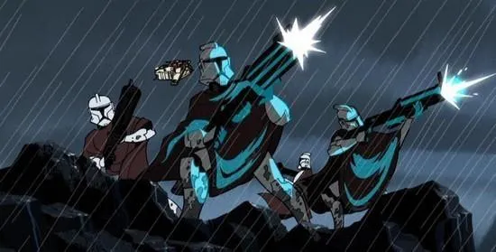 Soldats Clones du Bataillon Hawkbat pendant la Guerre des Clones.