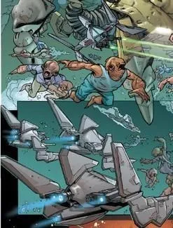 L'Escadron Shark en action. 