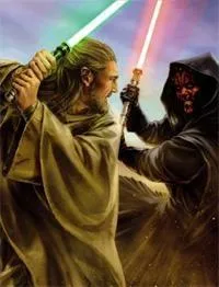 Qui-Gon Jinn combat Darth Maul