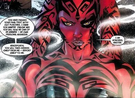 Darth Talon reçoit son nom Sith