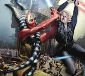 Shaak Ti affronte Artel Darc.