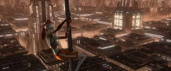 Cassie tente d'échapper à  Ahsoka Tano.  