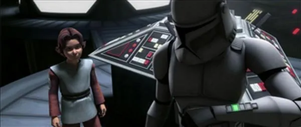 Boba Fett, « Lucky », face à CT-1477.