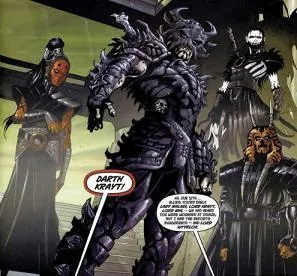 Darth Krayt entouré de ses plus fidèles acolytes