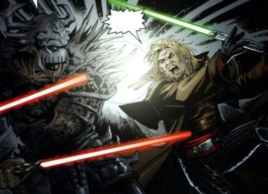 Le combat entre Cade et Darth Krayt