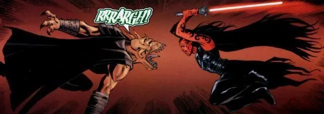 Reave, se faisant tuer par Darth Stryfe