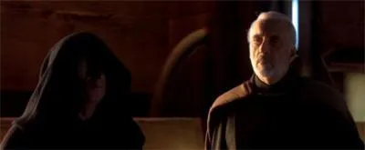 Sidious est satisfait des nouvelles que lui rapporte son apprenti, Darth Tyranus : la guerre a commencée.