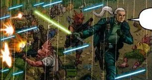 Jennir menant un nouveau combat contre les clones