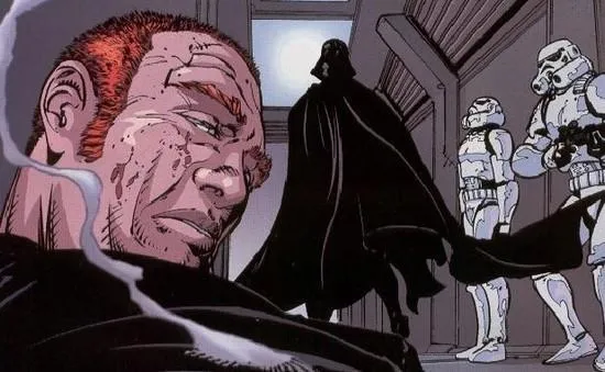 Vader abandonnant la dépouille fumante du renégat