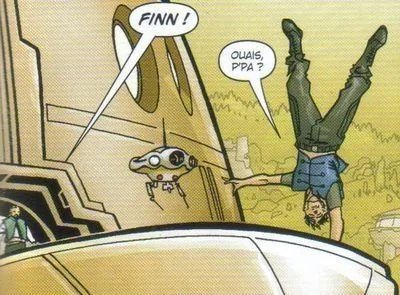 Finn en pleine séance d'acrobatie