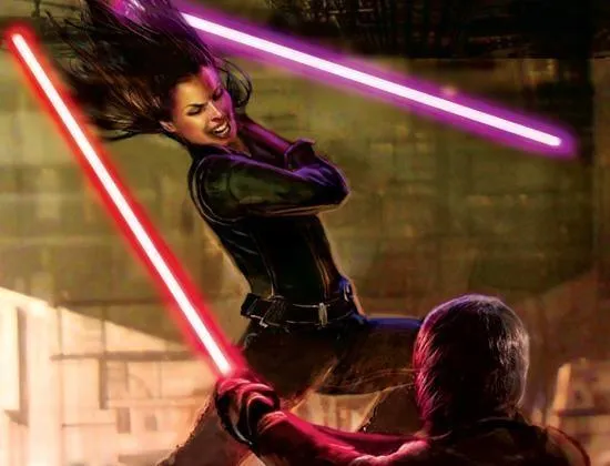 Affrontement entre Jaina Solo, le Sabre des Jedi, et Darth Caedus