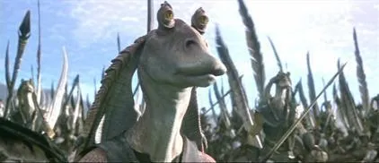 Jar Jar pendant la Bataille de Naboo.