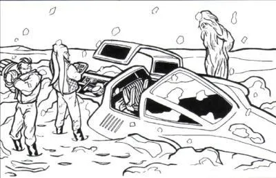 Le Pathfinder est dans un sale état.
