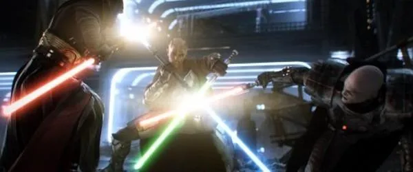 Kao Cen Darach affronte le Seigneur Sith Vindican et l'Apprenti Sith Malgus. 