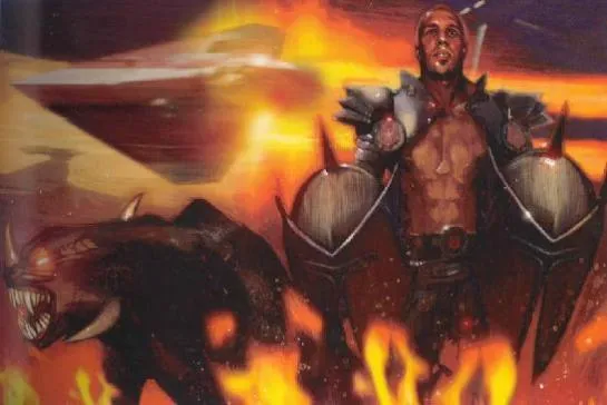 Kar Vastor et ses chiens akk durant la guerre.