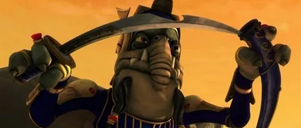 Le Roi Toydarien offre son Sabre à Yoda en signe de ralliement à la République. 