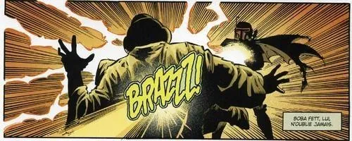 Boba Fett tire calmement... droit dans le mille
