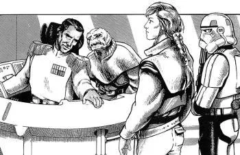 Rukh aux côtés de son maître lorsque Mara est amenée devant lui