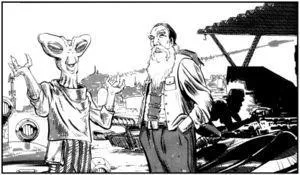 Unut Poll en pleine négociation avec un client.