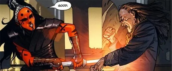 La Dame Sith Darth Maladi se débarrasse de Vikar Dorn.