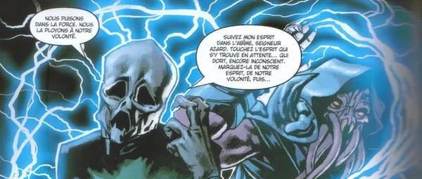 Le Chercheur Sith Vul Isen et le Seigneur Sith Darth Azard modèlent le Léviathan des Mers. 