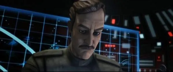 Yularen sur le pont du Star Destroyer Venator Resolute.