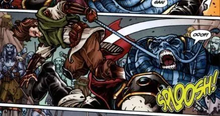 Zayne mettant Feln à mal