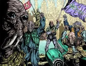 Les Aqualish fêtent la sécession d'Ando à Quantill City