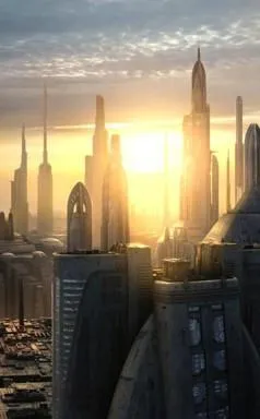 Coucher de soleil sur Coruscant