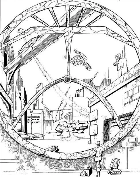 Vue du spatioport de Kothlis