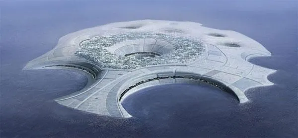 La cité flottante Ahto, également capitale de Manaan