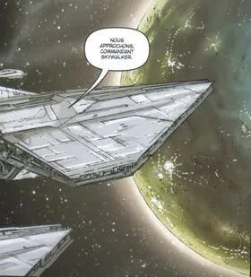 Acclamator se préparant à atterrir sur New Holstice.