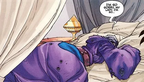 Q'anilia, après s'être administré le poison