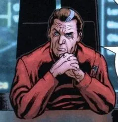 Armand Isard, en uniforme rouge de l'Ubiqtorate