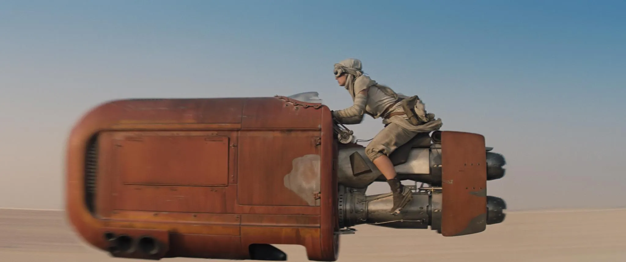 Rey sur son speeder