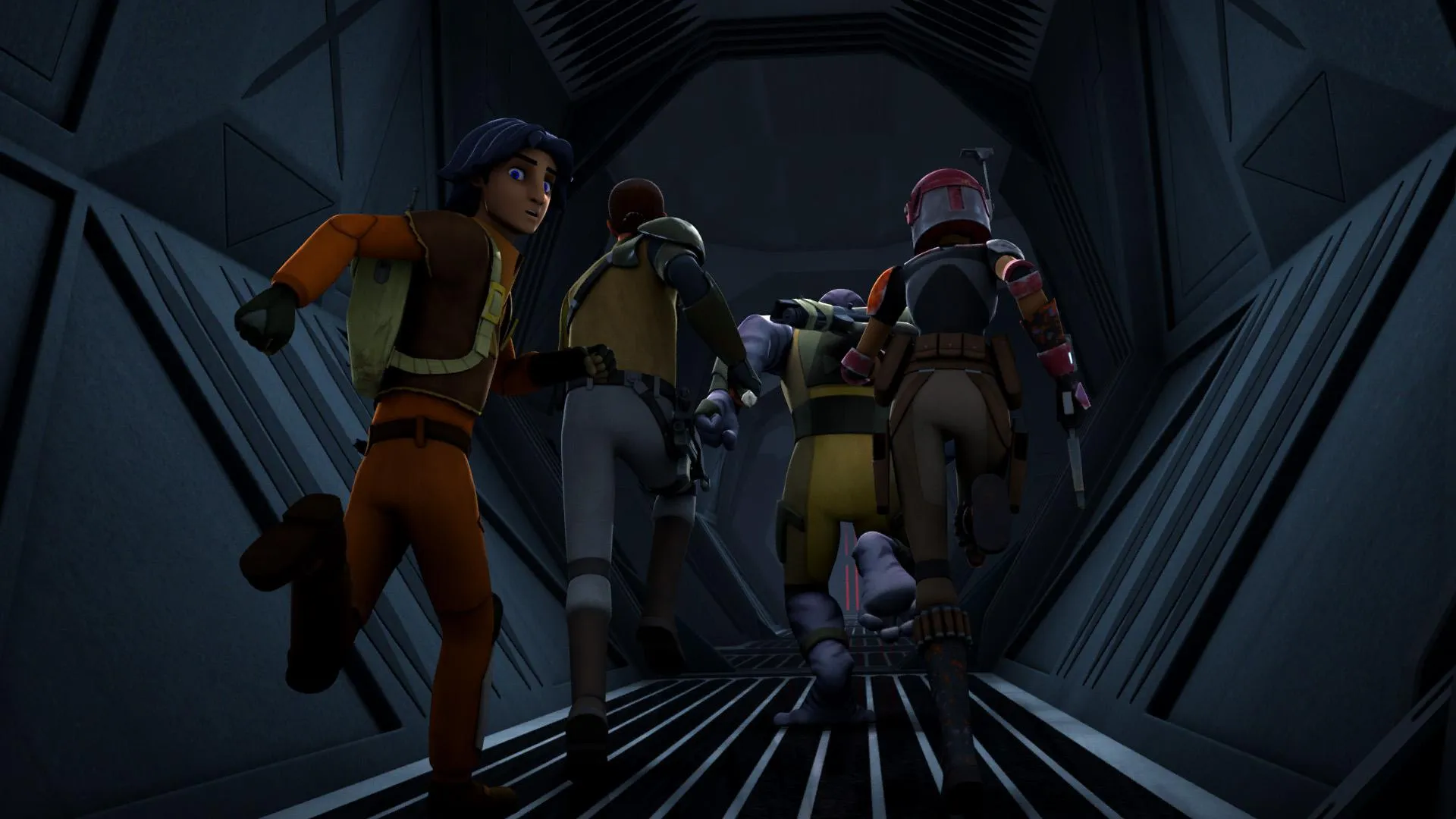 Sabine et ses amis fuient Stygeon Prime