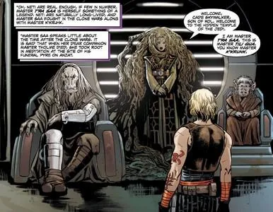 Tili Qua et ses confrères du Conseil des Maîtres, K'Kruhk et T'ra Saa.