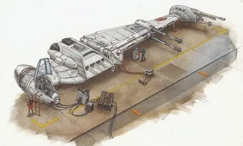 B-Wing avant décollage.