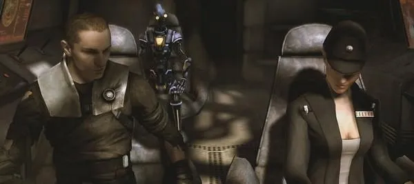 Starkiller, PROXY et Juno Eclipse dans le poste de pilotage du Rogue Shadow.