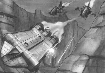 Le Shadowfire forçant le blocus