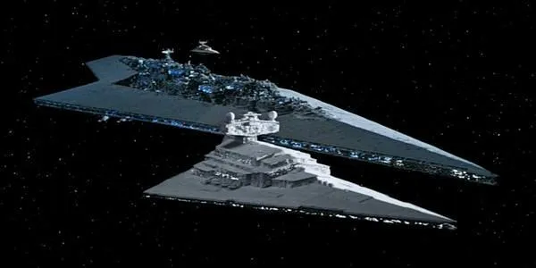 Deux Star Destroyers Imperial I aux côtés du Super Star Destroyer Executor. 