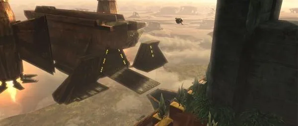 Un Transport d'Esclaves Zygerrien en mode « stabilisaiton ».