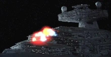 Les tirs du canon à ions atteignent les fonctions vitales du destroyer