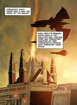 Des Vaisseaux Dragons de Darth Krayt.