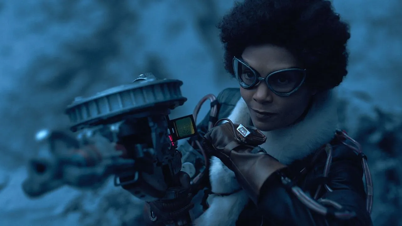 Val faisant usage de ses talents de tireur d'élite sur Vandor