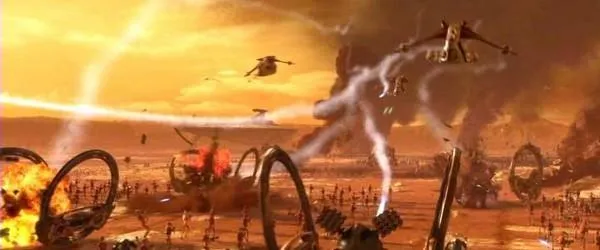 Des Hailfires lors de la Bataille de Geonosis. 