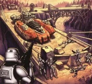 T2-B forçant un barrage impérial